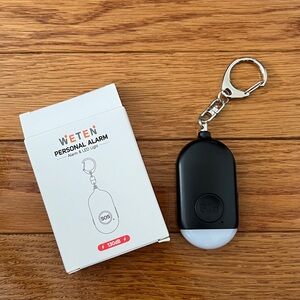 WETEN Personal Alarm & LED Light Keychain 130 dB Black